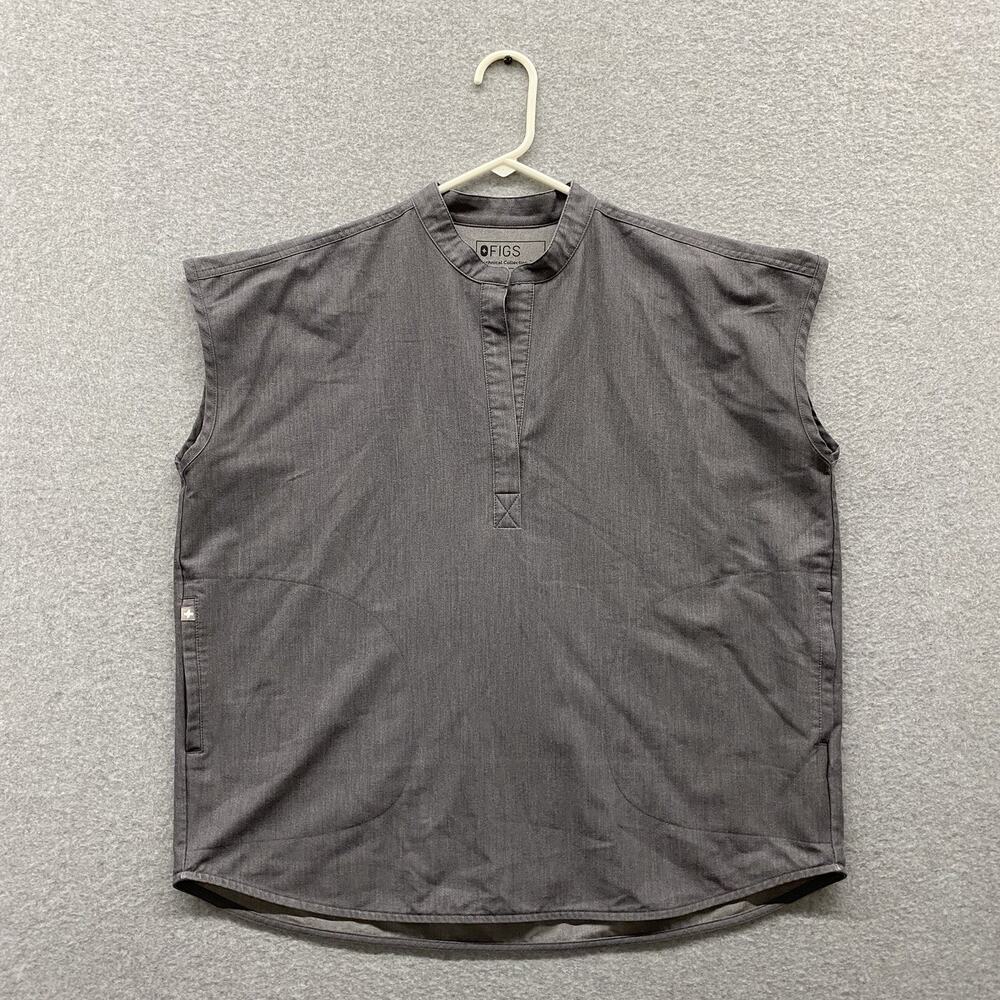 FIGS Rafaela Uniform Scrub Top Women’s Medium Charcoal Graphite Gray Technical M
